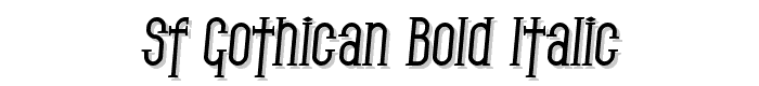 SF Gothican Bold Italic font